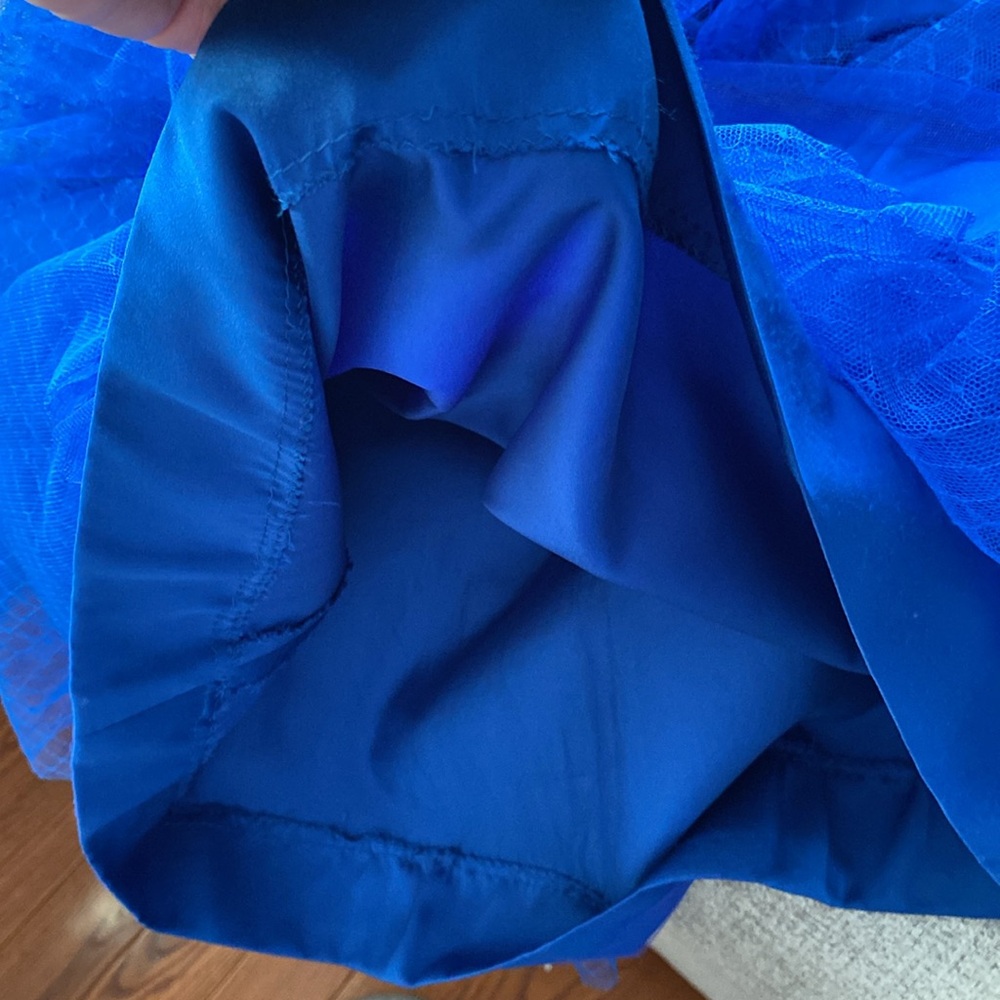 💙🦋Vintage blue prom/formal mini dress handmade womens/youth/junior size 6. - Picture 8 of 15
